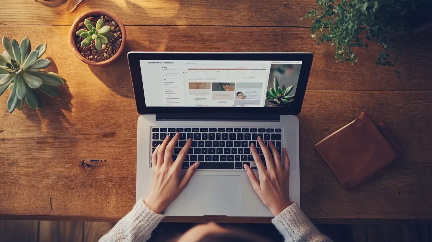 WordPressの編集画面を操作するイメージ